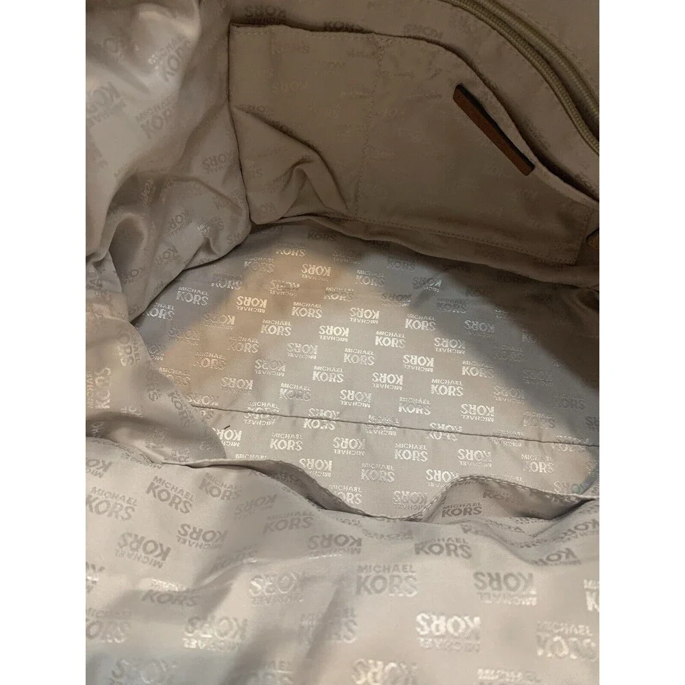 Michael Kors Cognac Pebbled Leather Tote Overnight Bag X-Large - Picture 6 of 7